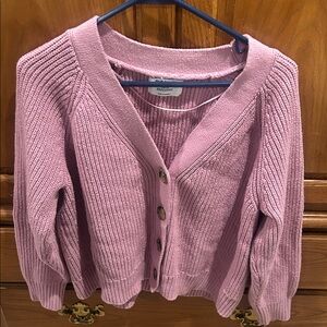 Altar'd State Mauve Button-Up Cardigan